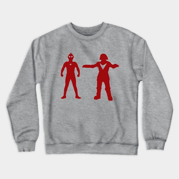 Ultra/Robot Teamup Crewneck Sweatshirt by GloopTrekker